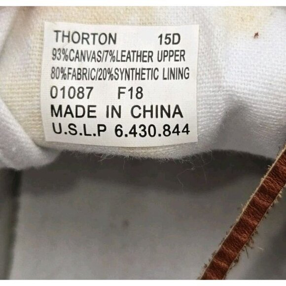 Polo Ralph Lauren Thorton 15D Tan Canvas Leather Trim Sneakers Mens White 01087 - Picture 11 of 12